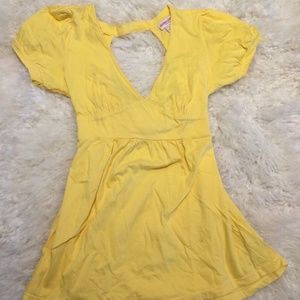 Yellow Tie Back Shirt
